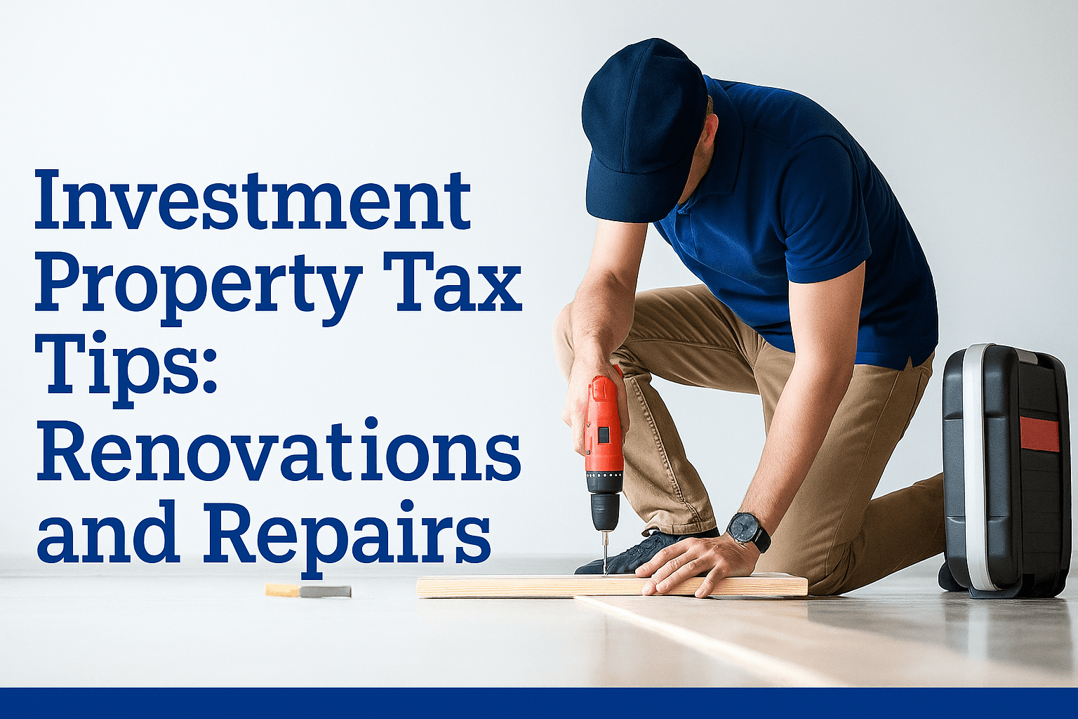Hand on calculator with coins and laptop — blog cover image for The Tax Benefits of Investment Properties